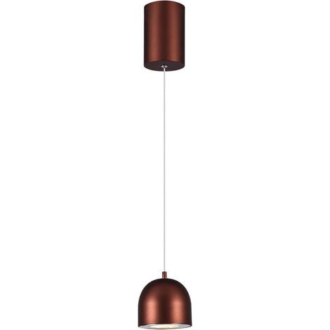 Lámpara colgante LED V-TAC de 8,5 W, Ø10 x 160 cm, regulable, blanco cálido, táctil, cobre