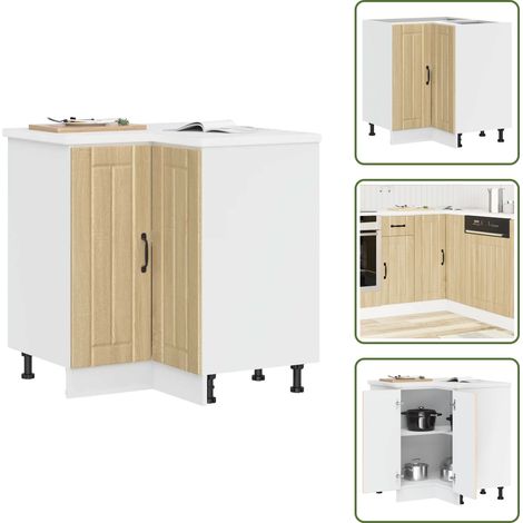 vidaXL Armoire d'angle de cuisine Lucca chêne sonoma bois d'ingénierie