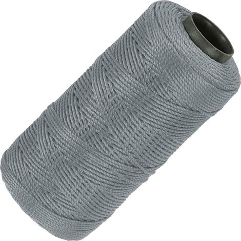 Ficelle en Nylon 3 Brins Torsadée 1,5 mm x 218 Yards Gris (1/5)