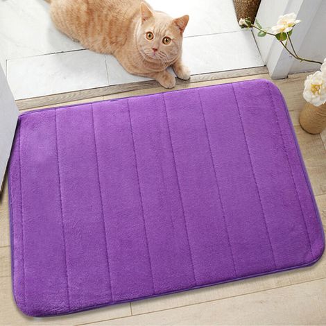 Tapis de salle de bain violet 40600.5cm 1 pièce tapis de salle de bain absorbant lavable en machine tapis de baignoire douche (1/5)