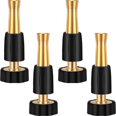 Ensemble de 4 buses robustes en laiton de 3/4" pour tuyau d'arrosage, réglables, pour pistolet d'arrosage, jet fin ou puissant.-AquaForge (1/5)