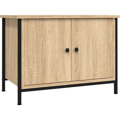 Mobile TV multimediale scaffale TV credenza TV sala da pranzo soggiorno camera da letto con ante rovere sonoma 60 x 35 x 45 cm legno ingegnerizzato marrone 020026900