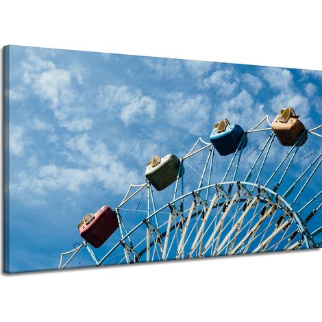 Impression sur toile Architecture Parc d'attractions 120x70 (1/4)