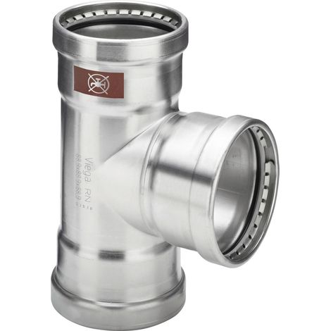 Viega Temponox XL-Tee, d1 108,0, d2 76,1, d3 108,0 acciaio inossidabile Modello 1718XL, 810832