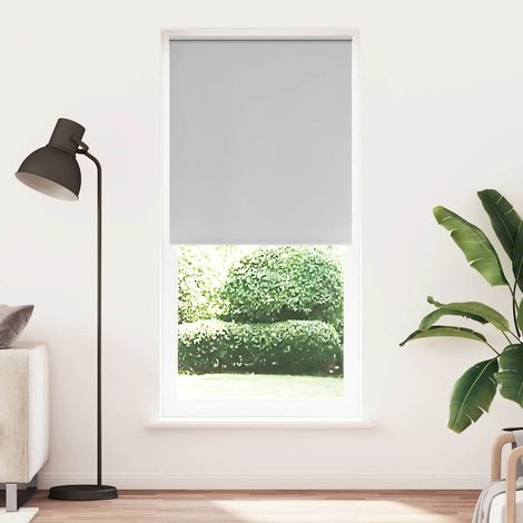 vidaXL Estor enrollable opaco 84,4x230 cm, tela, ancho 80 cm, gris (1/5)