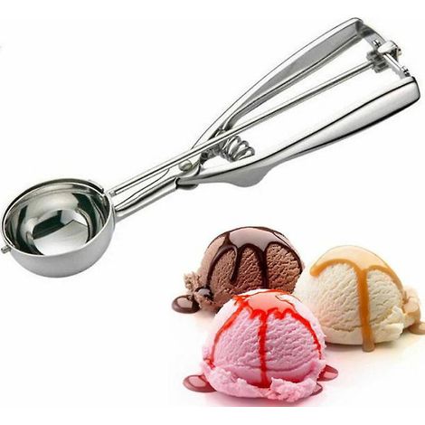 Kleiner Kekslöffel aus Edelstahl für 1 Portion Keksteig – Spring Chef Kekslöffel, hochwertiger Multifunktionslöffel für Melone, Proteinbällchen (1/3)