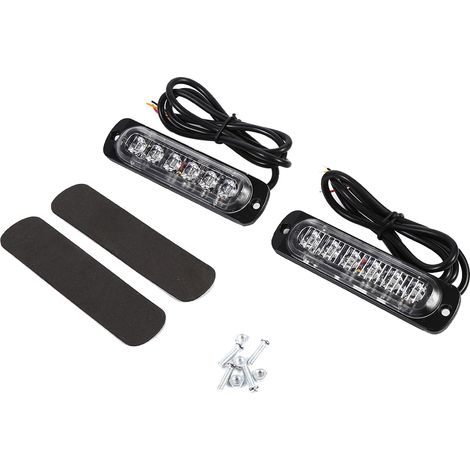 Suuonee Notfall-Blitzlicht, 2 Stück 12V 6 LED Auto LKW Notfall-Warnblinklicht [Blaue Farbe]. (1/5)