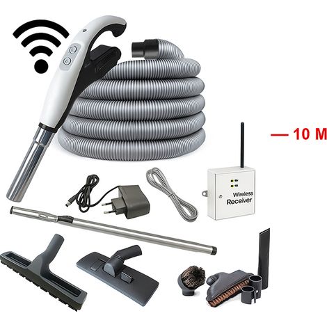 Kit 8 accessoires + 1 flexible universel on/off type ALDES avec poignée amovible - longueur au choix (de 6 à 15m) - 10m