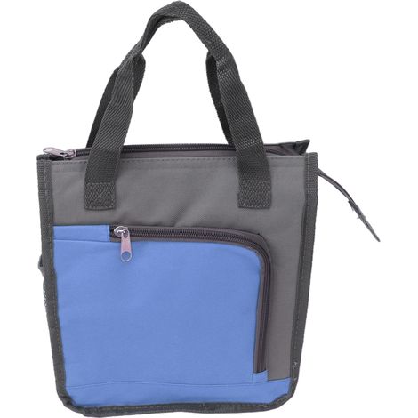Sac isotherme avec poignée élargie, sac à lunch réutilisable et isotherme pour le travail, les voyages, la randonnée et la livraison de repas (bleu) (1/5)