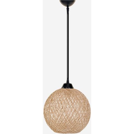 Lámpara colgante de yute trenzado Mirel - Beige