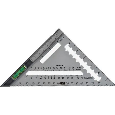 Équerre de précision en acier au carbone avec réglage d'angle amovible, accessoire de travail du bois portable et pratique, outil multifonctionnel de mesure d'angle et de profondeur. (1/3)