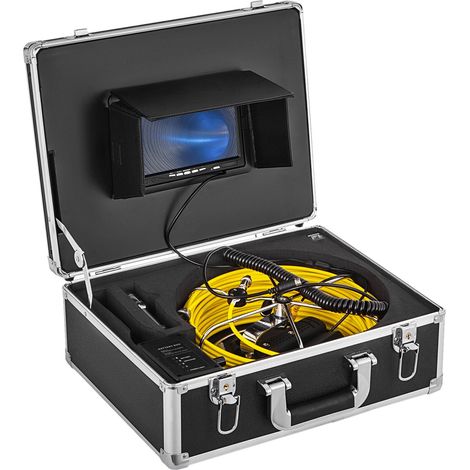 Tuyau Caméra 20 m Appareil-photo d'inspection Lcd 22,9 cm IP68 Serpent Moniteur 6 heures Sur Seule Charge Vidéo Industrielle d'Inspection Vision (1/5)