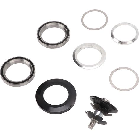 Jeu de direction RISK pour vélo en alliage d'aluminium avec roulements entièrement dissimulés, compatible fourche droite standard 28.6mm. (1/5)