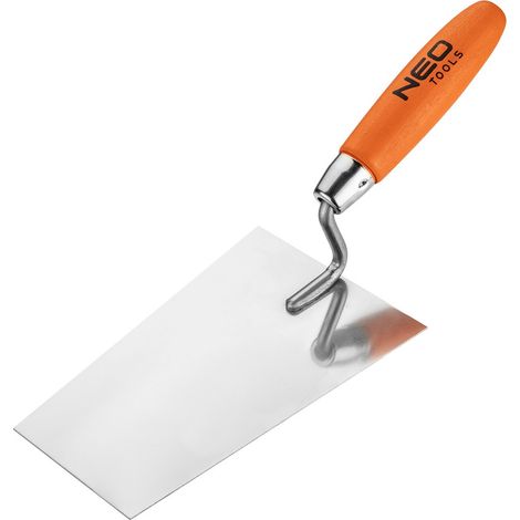 Herramienta de albañil neo 50-143 acero inoxidable mango madera 180mm