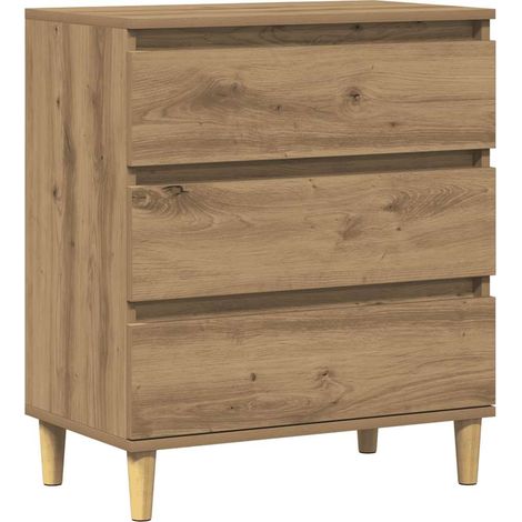 Aparador madera contrachapada roble artisian 60x35x70 cm vidaXL