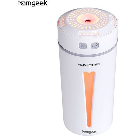 Humidificateur d'air USB Homgeek avec diffuseur d'arômes et lampe d'ambiance colorée (1/2)