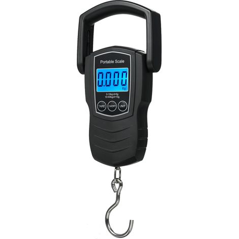 Digital Luggage Scale Portable High Accuracy LCD Display Household Electronic Hook Scale with 1.5M Measuring Tape (1/5)