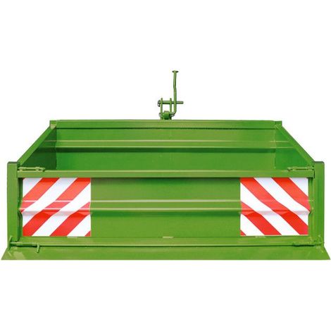 Dema – Benne agricole 3 points pour tracteur – Raccord catégorie I et II – Volume 0,55 m³ – Charge maximale 1000 kg – Hayon arrière démontable