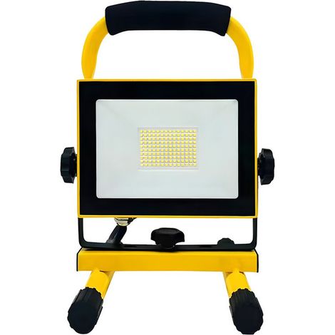 Tragbarer LED-Projektor der Coyote-Serie, 100 W, 8000 lm, 6500 K, 28,5 x 23,5 cm, Schwarz/Gelb, IP65