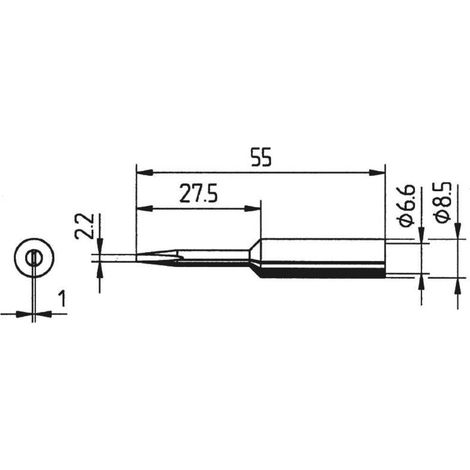 Ersa 0832KDLF Punta di saldatura Forma a scalpello, prolungata Dimensione punta 2.2 mm Contenuto 1 pz. (1/4)