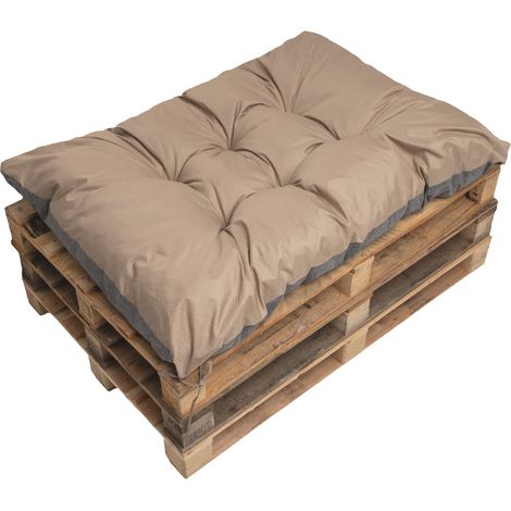 Coussin de palette 120x60cm, coussins de banc Beige, coussin de jardin, coussin extérieur/intérieur, coussins de canapé, coussin de palette