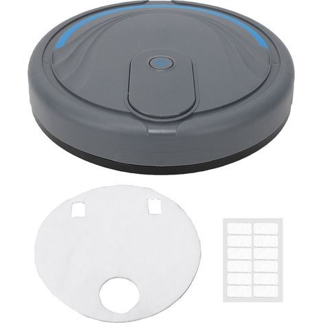 Aspirateur robot intelligent avec détection d'obstacles, silencieux et automatique, pour sols durs et tapis, gris foncé (1/5)