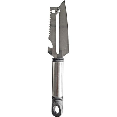 Râpe à écailles pour fruits et légumes avec coupe-melon et coupe-pommes de terre - Accessoire multifonction en inox suspendu pour cuisine-x (1/4)