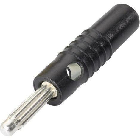 Fiche banane mâle Ø de la broche: 4 mm Schnepp S 4004 S SCHWARZ noir 1 pc(s) (1/3)