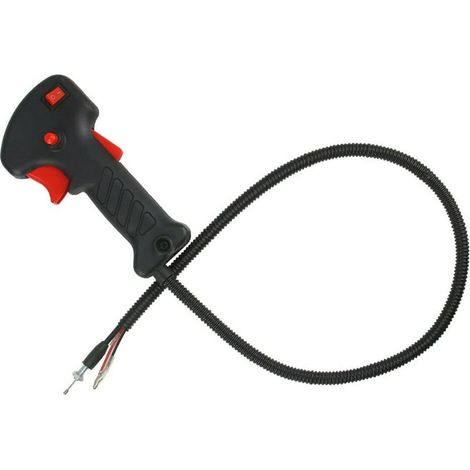 Desbrozadora, cortadora de manguera, manija de control, interruptor, gatillo de aceleración, cable, suministros de jardinería, piezas de herramientas de poda, diámetro 19 mm, longitud 80 mm
