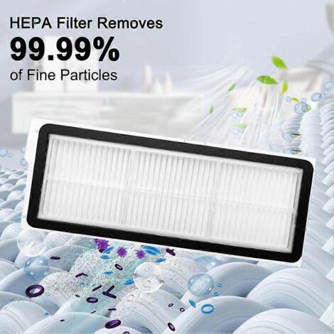 17 pièces détachées pour aspirateur Roborock QV 35A / QR 598 / QR 798 : brosse principale, filtre HEPA, chiffon de nettoyage et sac à poussière.