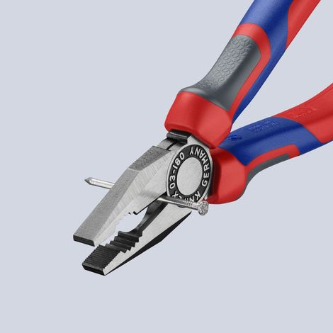 KNIPEX 03 02 180 SB Pinza universale con manici comfort atramentata nera 180 mm (1/6)