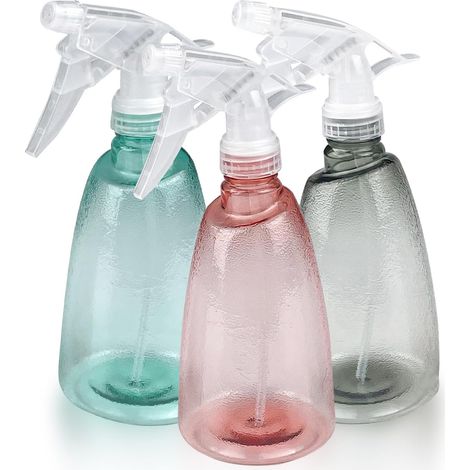Sprühflasche – 3-teilig – PET-Kunststoff – 2 Sprühmodi – Garten, Haarreinigung – 500 ml, transparent (1/5)