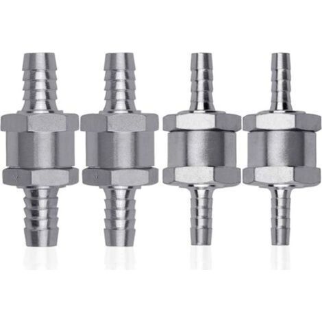 Stück Kraftstoff-Rückschlagventile aus Aluminiumlegierung 6/8/10/12 mm mit Pfeil für Benzin-, Diesel-, Auto-, Boot- und Motorradmotorräder