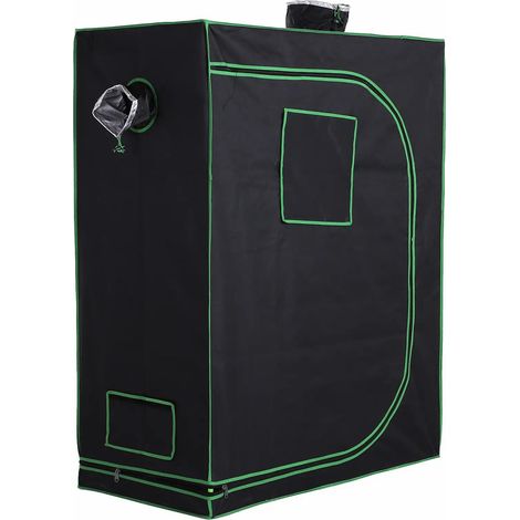 Grow Tent Reflective Mylar Hydroponic with Adjustable Vents and Floor Tray for Indoor Plant Growing, 120 x 60 x 150 cm (47" x 23.5" W x 59")