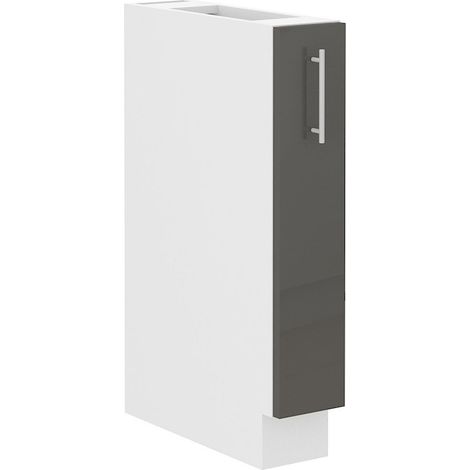 Küche Lara Grau Hochglanz Unterschrank 15 cm Schrankauszug Küchenschrank Küche (1/5)
