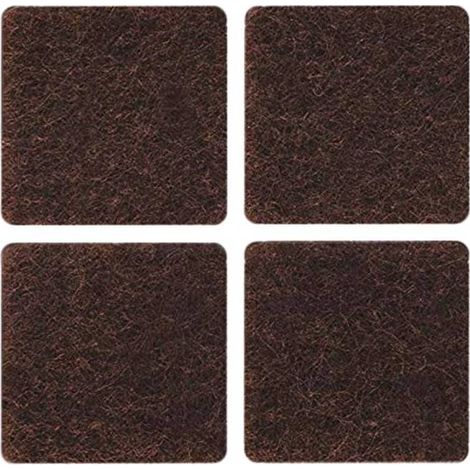 50 x FELTRINO ADESIVO SEDIA MARRONE 100X100 MM CF 1 PZ