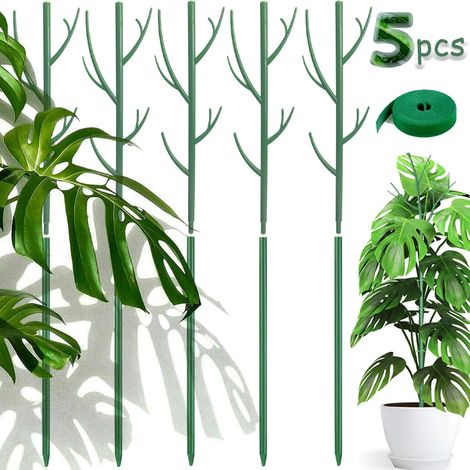 (5 pièces, 70 cm) Tuteurs pour plantes grimpantes de 70 cm, réutilisables, en forme de branches d'arbre, pour plantes en pot - Outils de jardinage (1/3)