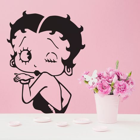 Sticker Mural - Betty Boop - 57x73 cm - Noir