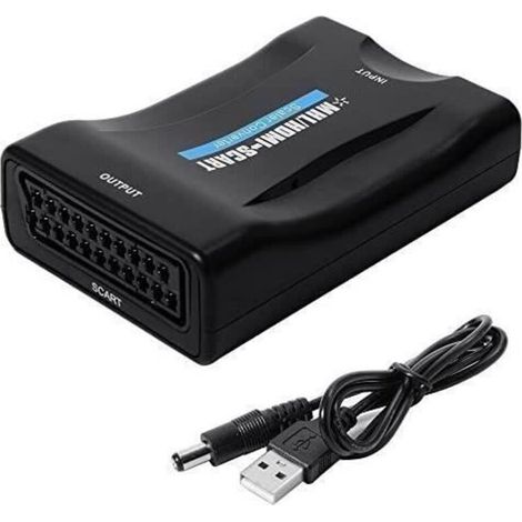 XCSOURCE Convertisseur HDMI vers péritel Adaptateur MHL HDMI vers SCART HD soutien NTSC PAL pour SKY HD Blu Ray APPLE TV DVD PS3 (1/4)