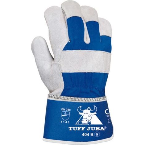 GUANTE PIEL SERRAJE VACUNO Y LONA TUFF TALLA 9 JUBA (1/3)