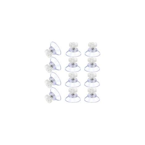 12 Grandes Ventouses Ventouses en Plastique Ventouse Anti-Collision Transparente en Caoutchouc Vis Écrou en Métal Ventouse Solide en PVC Transparent Remplacement avec Écrou de Vis