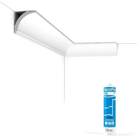 Cornisa curva simple - ORAC DÉCOR - L200 x H4,4 x A4,4 cm - Pack 10 ml CX109 + 1 cola FDP500