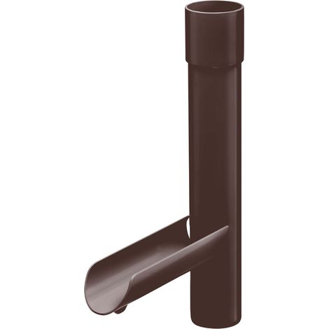 INEFA Collecteur d'eau de pluie pour tuyau de descente, Clapet d'eau en PVC pour tuyau de descente, Accessoires de gouttières, Made in Germany - 75mm Marron foncé