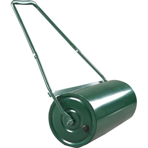Rouleau à gazon lourd en acier 36L manuel poignée ergonomique U pour semis gazon en rouleau jardin (1/5)