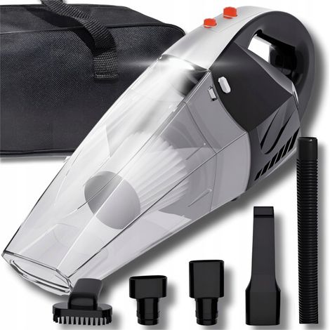 Potente aspiradora de mano para coche con linterna para encendedor de cigarrillos, 12 V, 120 W, bolsa