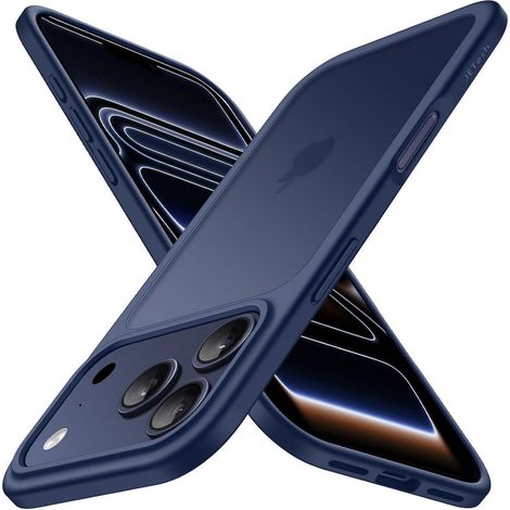 Handyhülle iPhone 17 Pro Max Stoßfest Militärstandard Matt Dunkelblau (1/5)