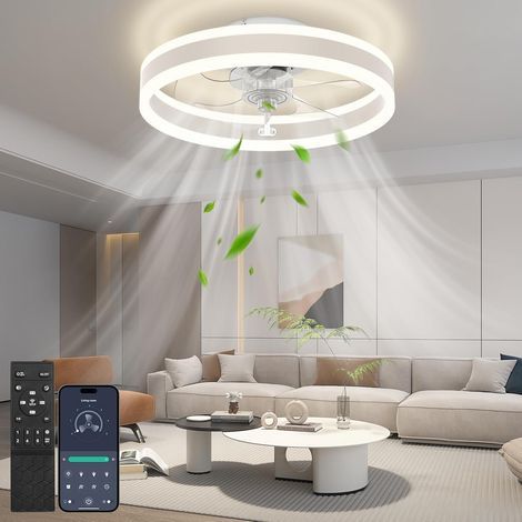 Deckenventilator, Deckenventilator mit Licht, leise, 6 Geschwindigkeitsstufen, variable Intensität, 3 Farben für alle Jahreszeiten (1/5)