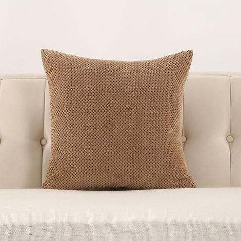 Lot de 2 Housses de Coussin en Polyester Doux 45x45 cm, Taies d'Oreiller Carrées avec Granules Décoratifs, Confort pour Salon et Chambre (1/3)
