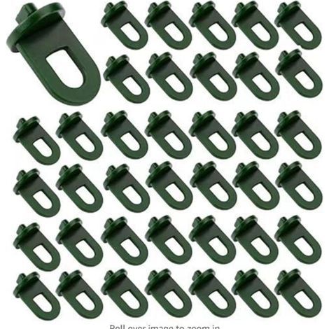 CCYKXA Pack of 50 plastic greenhouse clips - Hooks for hanging greenhouse wires, securing insulation materials and netting (1/5)