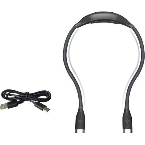 Nackenleuchte mit 3 einstellbaren Helligkeitsstufen, 4 LED-Nachtlicht, USB-Kabel, wiederaufladbar (1/5)